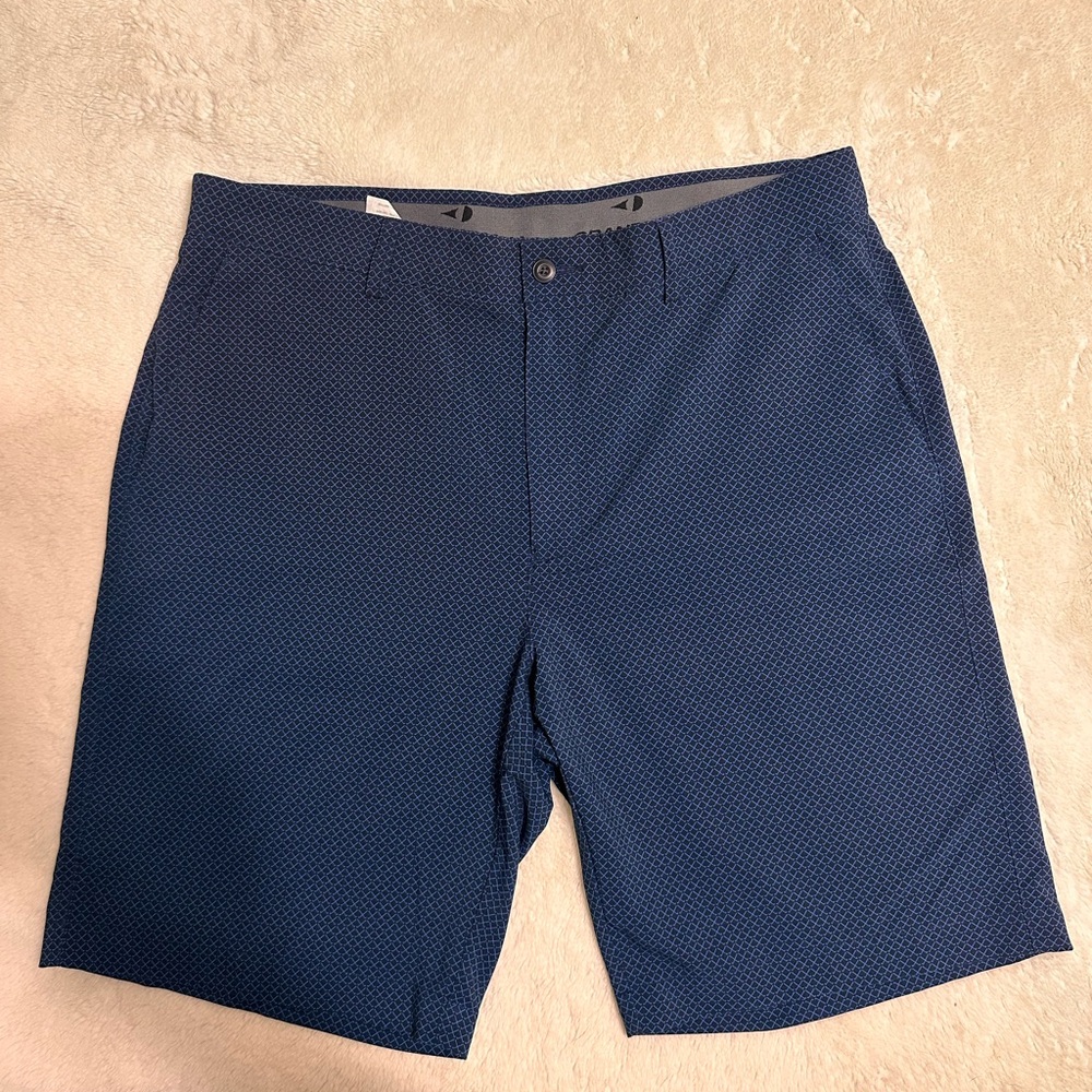 GrandSlam Blue Flat Front Golf Shorts with Classic Style